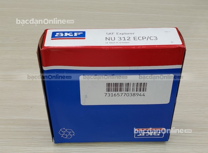 Bạc đạn NU 312 ECP/C3 chính hãng SKF